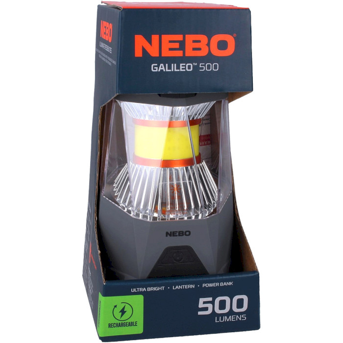 Фонарь кемпинговый NEBO Galileo 500 Rechargeable Lantern Gray