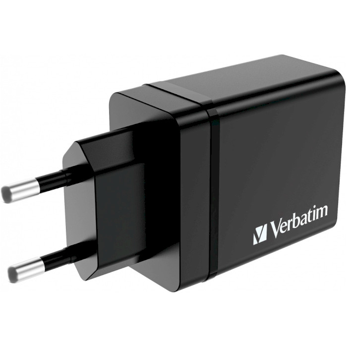 Зарядний пристрій VERBATIM 30W 1xUSB-C, 3xUSB-A, PD3.0, QC3.0 Wall Charger Black