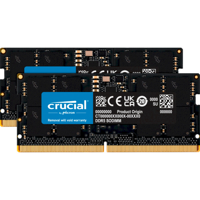 Модуль памяти CRUCIAL SO-DIMM DDR5 5600MHz 32GB Kit 2x16GB (CT2K16G56C46S5)