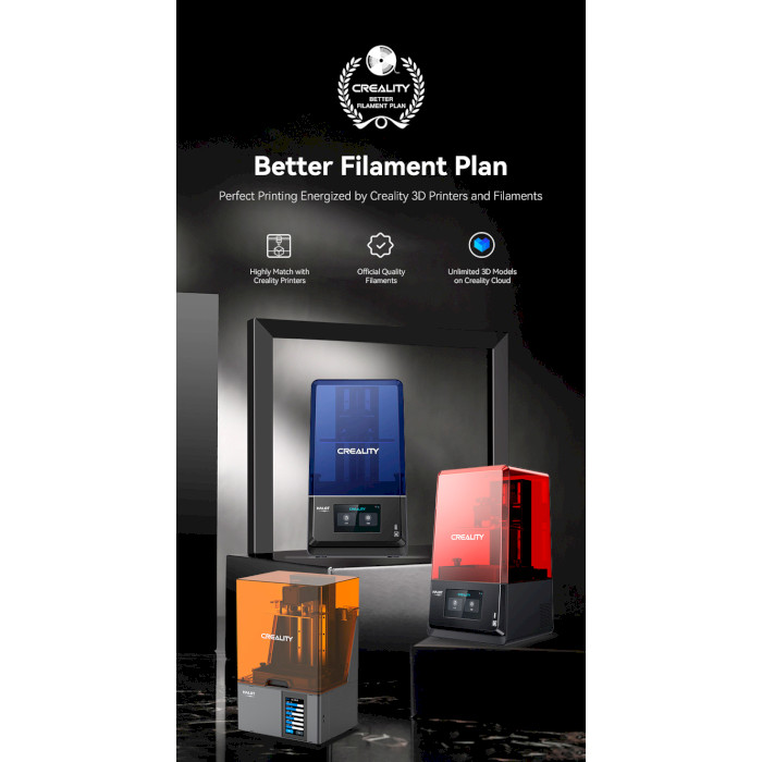 Фотополимерная резина для 3D принтера CREALITY High Fidelity Model Resin, 1кг, Orange (3302020093)