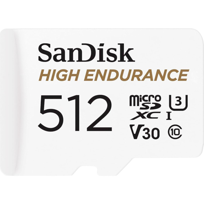 Карта пам'яті SANDISK microSDXC High Endurance 512GB UHS-I U3 V30 Class 10 + SD-adapter (SDSQQNR-512G-GN6IA)