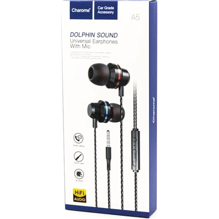 Наушники CHAROME A5 Dolphin Sound Universal Earphone Black