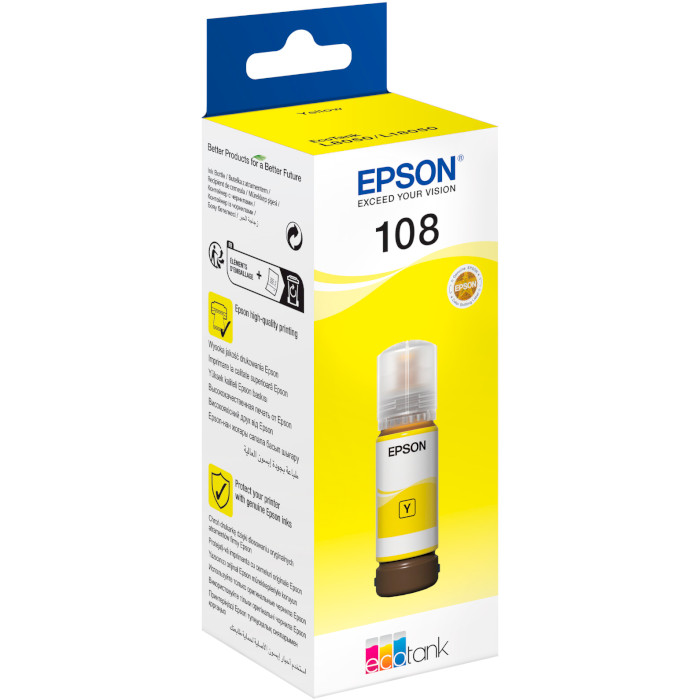 Контейнер с чернилами EPSON 108 Yellow (C13T09C44A)