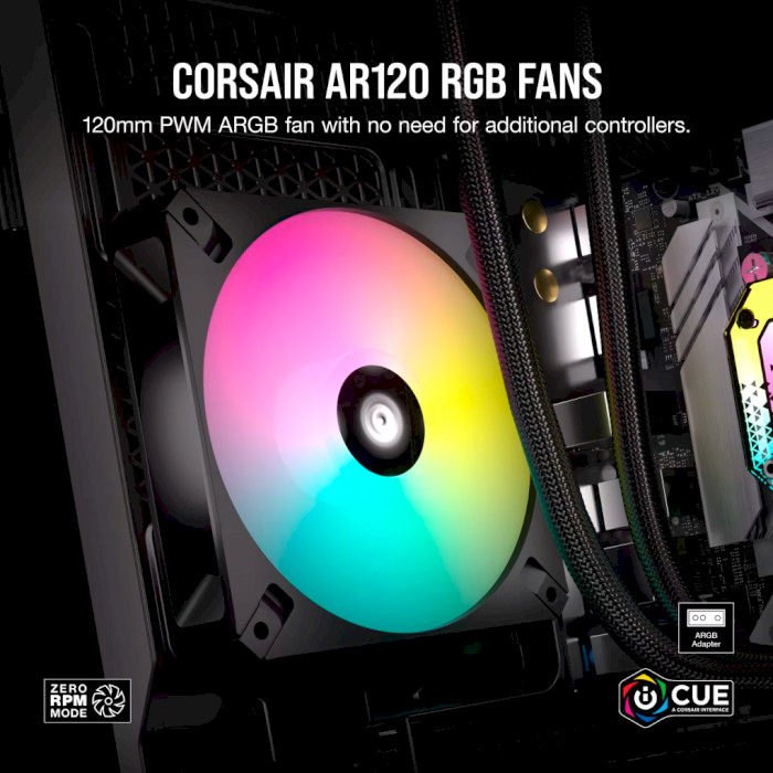 Комплект вентиляторів CORSAIR iCUE AR120 Digital RGB PWM Black 3-Pack (CO-9050167-WW)