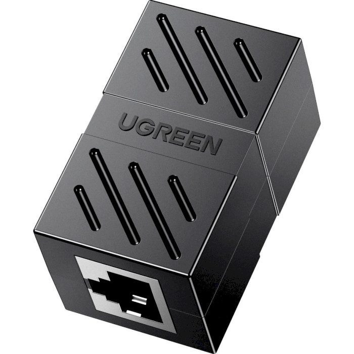 Соединитель витой пары UGREEN NW114 RJ-45 Ethernet Cable Extender Adapter экранированный Black (20390)