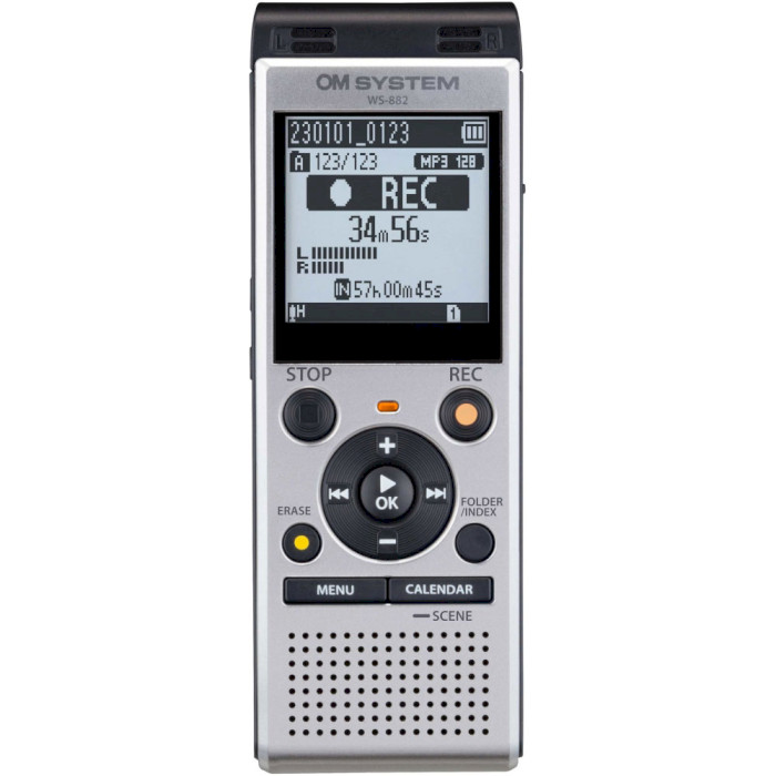 Диктофон OM SYSTEM WS-882 4GB Silver (V420330SE000)