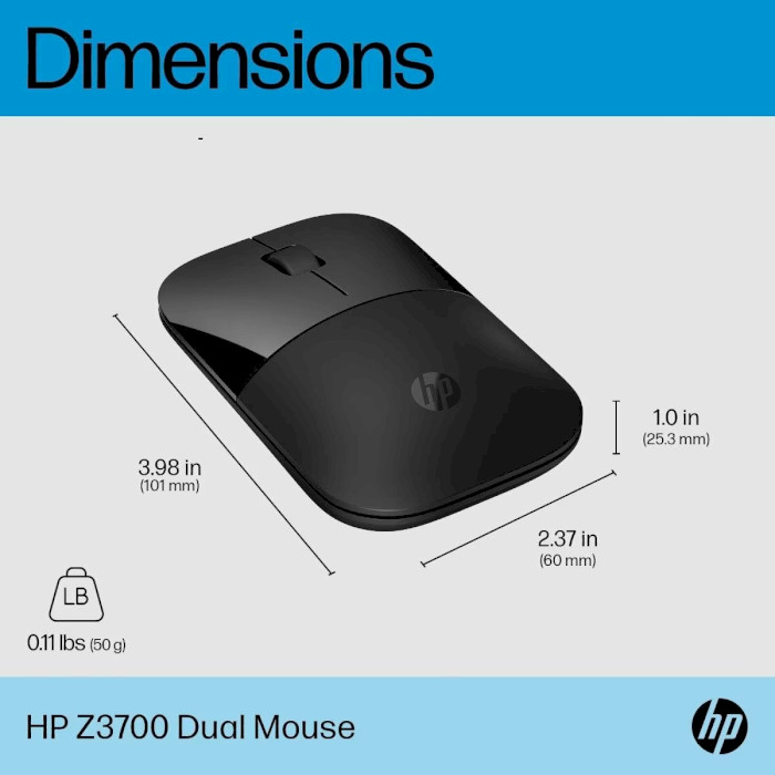 Мышь HP Z3700 Dual Black (758A8AA)