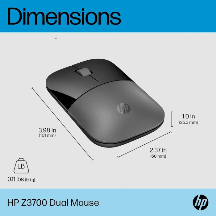 Мышь HP Z3700 Dual Silver (758A9AA)