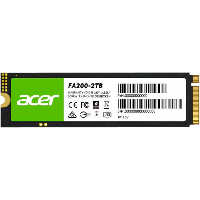 SSD диск ACER FA200 2TB M.2 NVMe (BL.9BWWA.125)