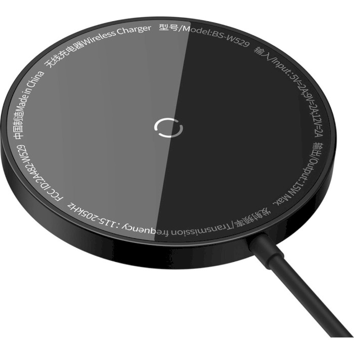 Бездротовий зарядний пристрій BASEUS Simple Mini3 Magnetic Wireless Charger Black (CCJJ040001)