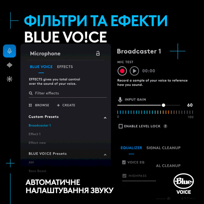 Мікрофон для стримінгу/подкастів LOGITECH Yeti GX Dynamic RGB Gaming Microphone with LightSync Black (988-000569)