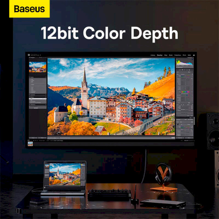 Кабель BASEUS High Definition Series DP 8K to DP 8K DisplayPort 1.5м Black (B00633706111-01)