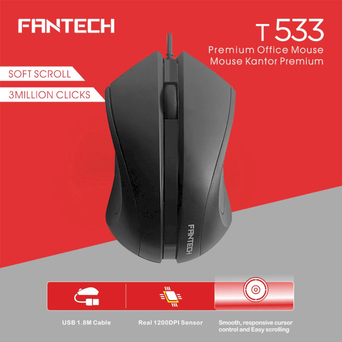 Мышь FANTECH T533 Black
