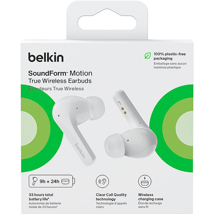 Навушники BELKIN Soundform Motion True Wireless Earbuds White (AUC010BTWH)