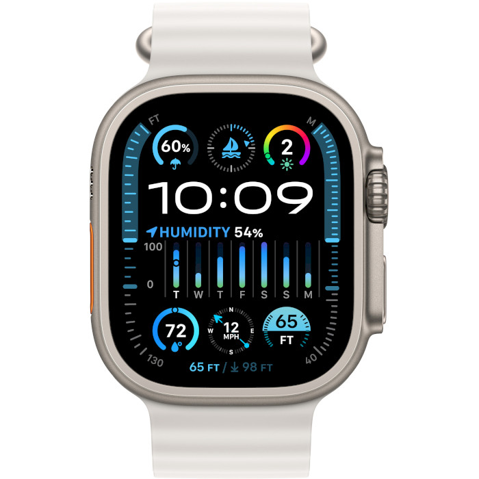 Смарт-часы APPLE Watch Ultra 2 GPS + Cellular Titanium Case with White Ocean Band (MREJ3UL/A)