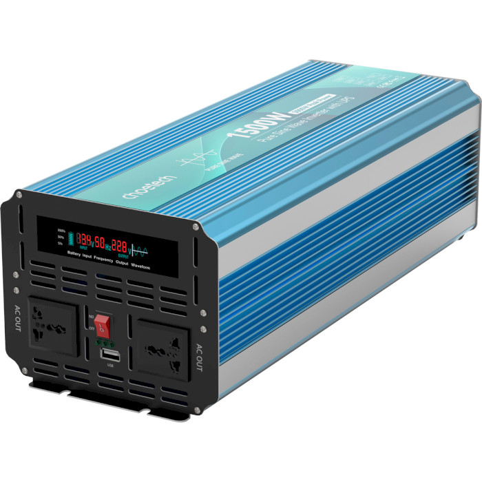 Інвертор напруги CHOETECH INV-C1500WUPS 12V/220V 1500W