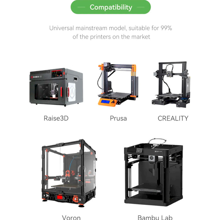 Пластик (філамент) для 3D принтера ESUN ABS+ 1.75mm, 1кг, Black (ABS+175B1)