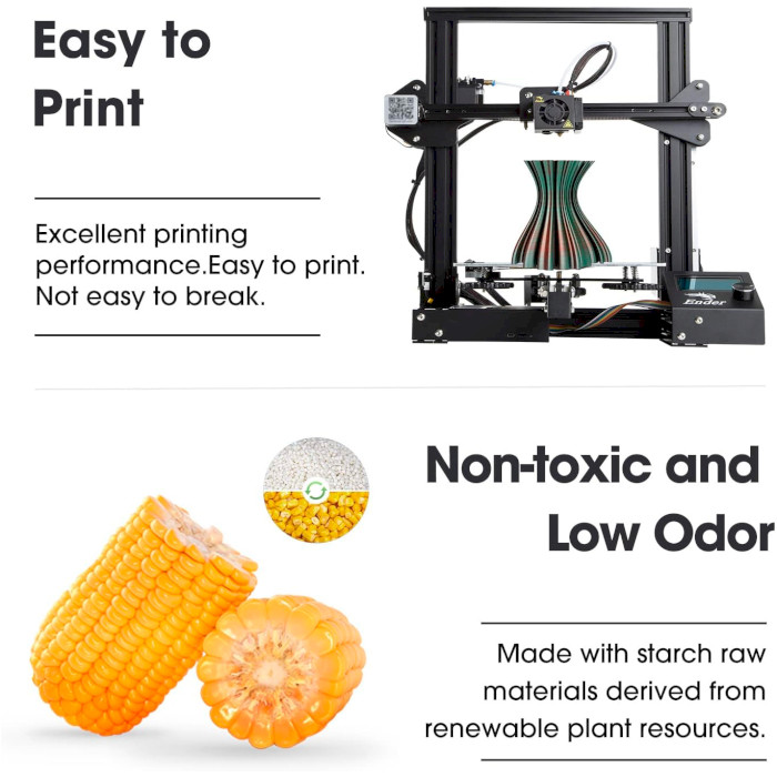 Пластик (філамент) для 3D принтера ESUN ePLA-Silk Mystic 1.75mm, 1кг, Gold/Green/Black (S-MYSTIC175GGB1)
