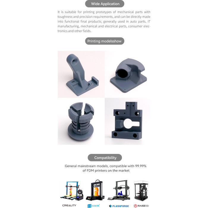 Пластик (філамент) для 3D принтера ESUN ePLA-ST 1.75mm, 1кг, Natural (EPLA-ST175N1)