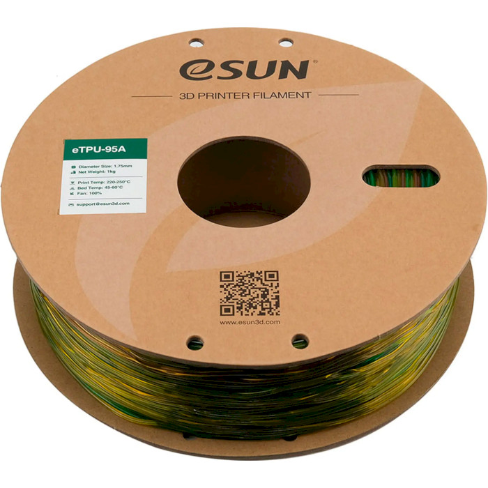Пластик (філамент) для 3D принтера ESUN eTPU-95A 1.75mm, 1кг, Rainbow (ETPU-95A175RBB1)