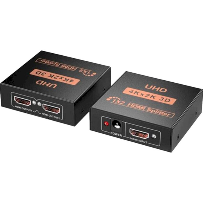 HDMI сплиттер 1 to 2 GREENVISION 1x2, 4Kx2K, 3D