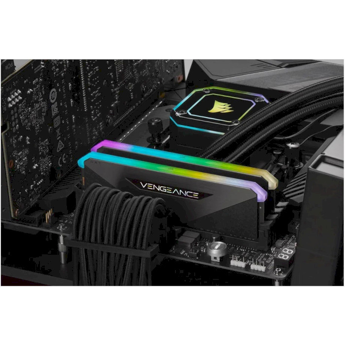 Модуль пам'яті CORSAIR Vengeance RGB RT Black DDR4 3600MHz 32GB Kit 2x16GB (CMN32GX4M2Z3600C18)