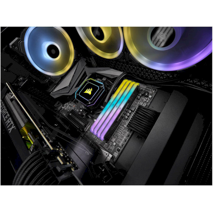 Модуль пам'яті CORSAIR Vengeance RGB RT Black DDR4 3600MHz 32GB Kit 2x16GB (CMN32GX4M2Z3600C18)