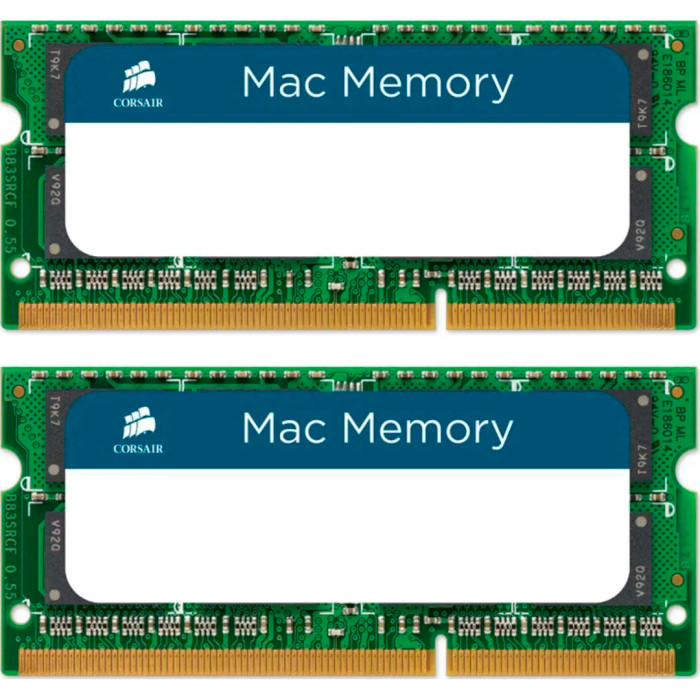 Модуль памяти CORSAIR Mac Memory SO-DIMM DDR3L 1600MHz 16GB Kit 2x8GB (CMSA16GX3M2A1600C11)