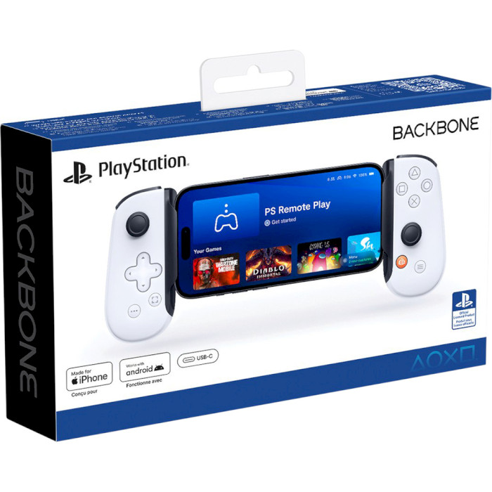 Геймпад BACKBONE One PlayStation Edition for iPhone 15 & Android USB-C White (BB-51-P-WS)