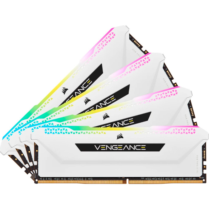 Модуль памяти CORSAIR Vengeance RGB Pro SL White DDR4 3600MHz 32GB Kit 4x8GB (CMH32GX4M4D3600C18W)