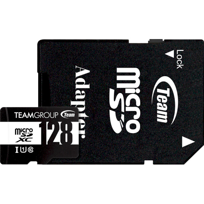 Карта памяти TEAM microSDXC 128GB UHS-I Class 10 + SD-adapter (TUSDX128GCL10U03)