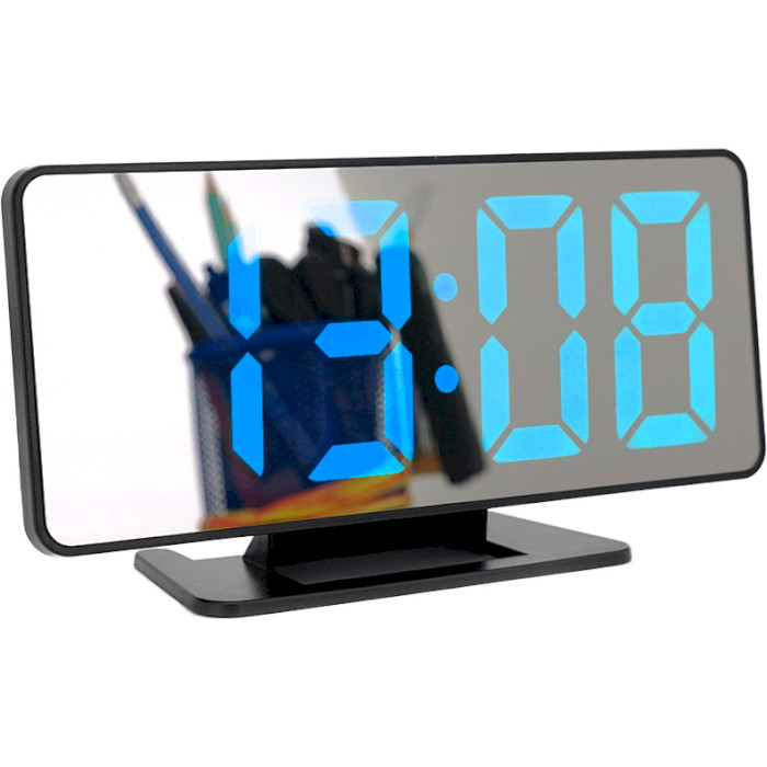 Часы настольные VST 888 Black (Blue LED)