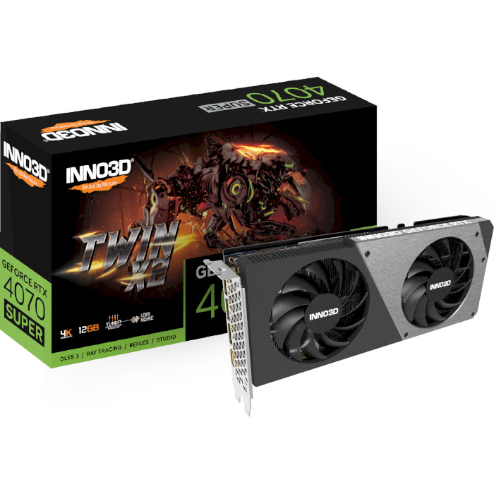 Відеокарта INNO3D GeForce RTX 4070 Super Twin X2 (N407S2-126X-186162N)