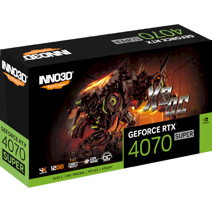 Відеокарта INNO3D GeForce RTX 4070 Super X3 OC (N407S3-126XX-186162L)