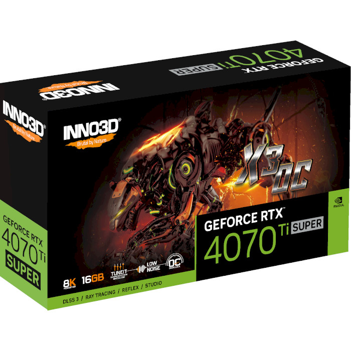 Видеокарта INNO3D GeForce RTX 4070 Ti Super X3 OC (N407TS3-166XX-186158N)