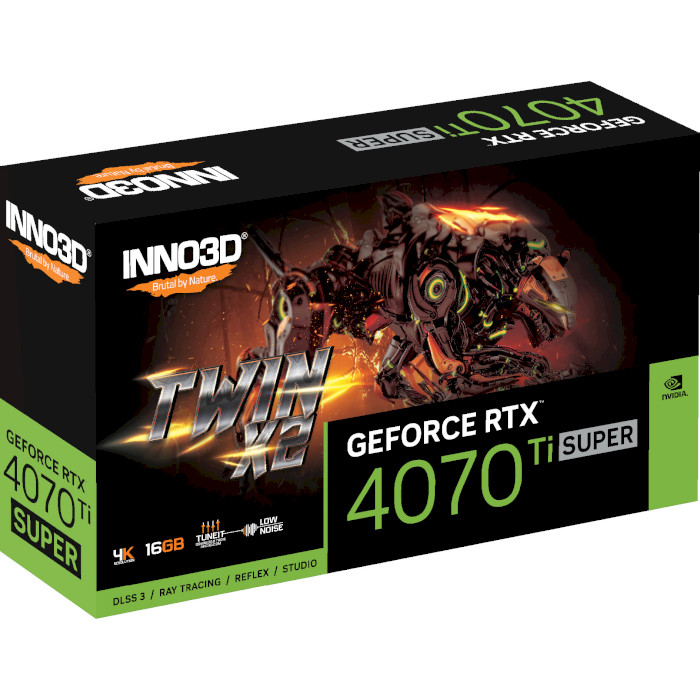 Видеокарта INNO3D GeForce RTX 4070 Ti Super Twin X2 (N407TS2-166X-186156N)