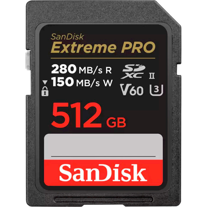 Карта памяти SANDISK SDXC Extreme Pro 512GB UHS-II U3 V60 Class 10 (SDSDXEP-512G-GN4IN)