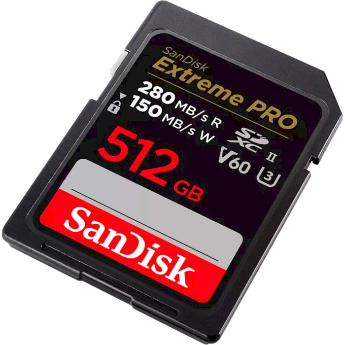 Карта памяти SANDISK SDXC Extreme Pro 512GB UHS-II U3 V60 Class 10 (SDSDXEP-512G-GN4IN)