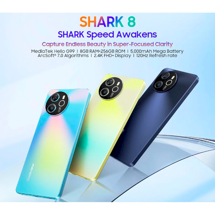 Смартфон BLACKVIEW Shark 8 8/128GB Moonlight Gray