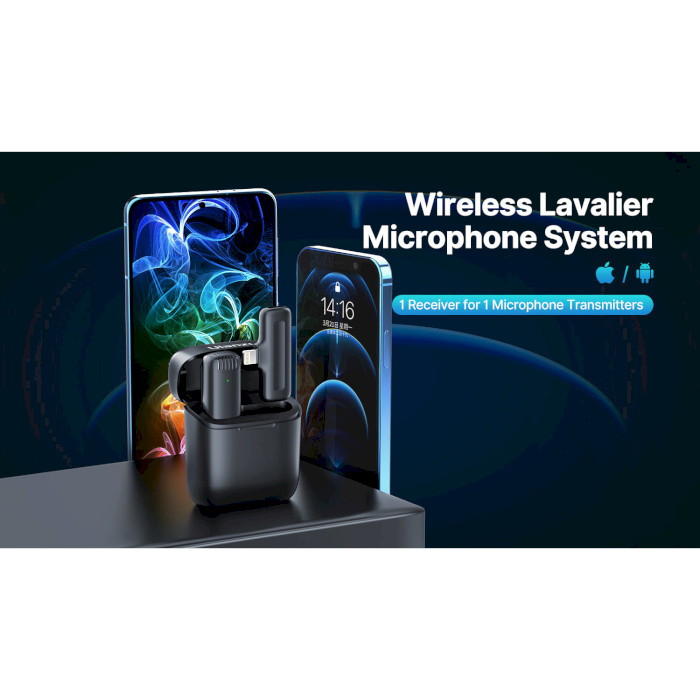 Мікрофон-петличка бездротовий ULANZI J11 Wireless Lavalier Microphone System USB-C