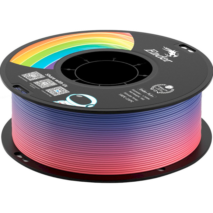 Пластик (филамент) для 3D принтера CREALITY Ender-PLA+ 1.75mm, 1кг, Rainbow (3301010314)