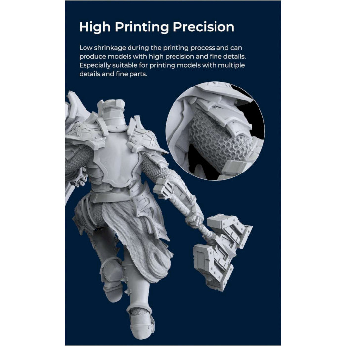 Фотополимерная резина для 3D принтера CREALITY High Precision, 1кг, Dark Gray (3302190004)
