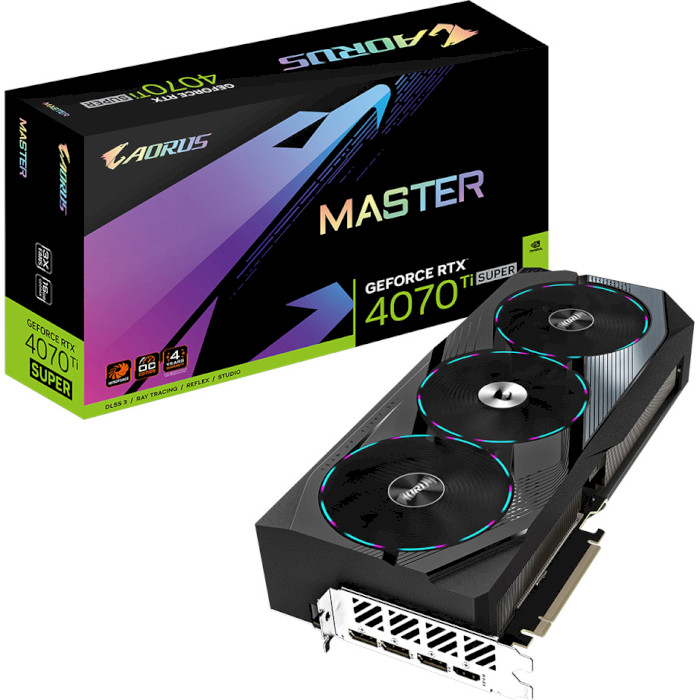 Видеокарта AORUS GeForce RTX 4070 Ti Super Master 16G (GV-N407TSAORUS M-16GD)