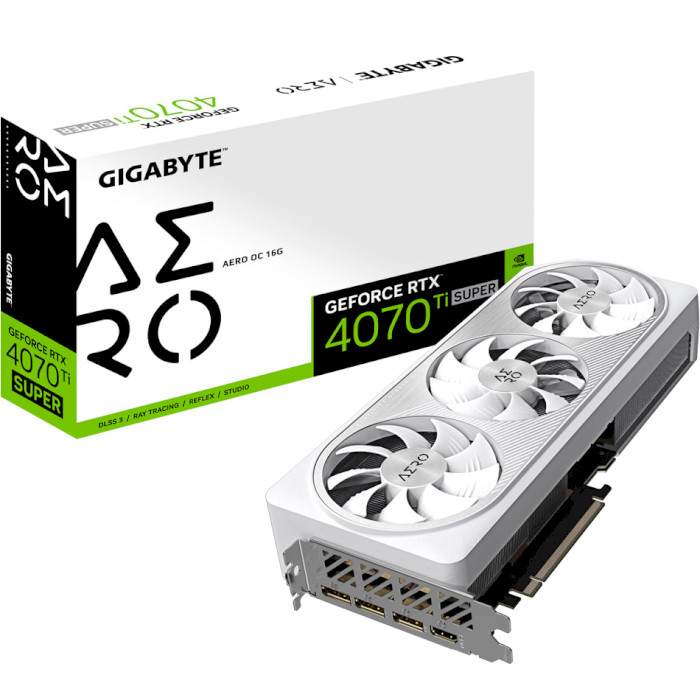 Відеокарта GIGABYTE GeForce RTX 4070 Ti Super Aero OC 16G (GV-N407TSAERO OC-16GD)