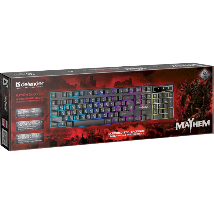 Клавіатура DEFENDER Mayhem GK-360DL (45362)