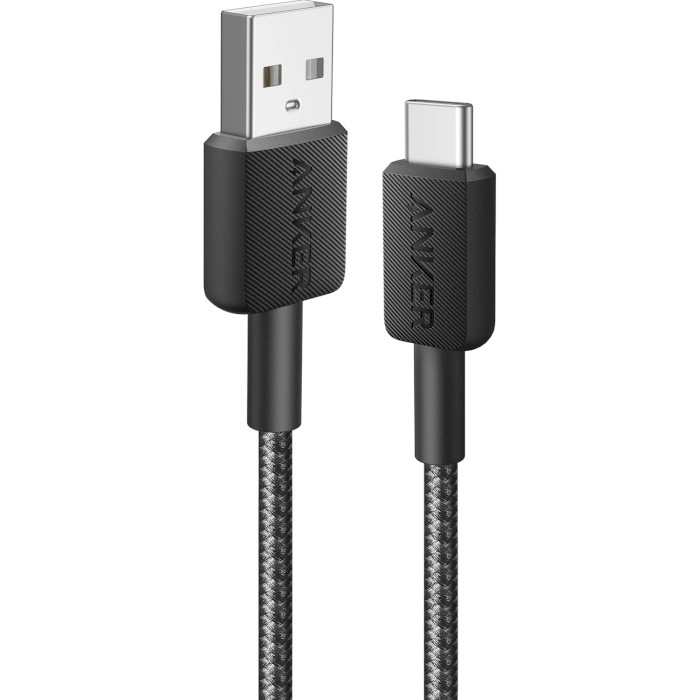 Кабель ANKER 322 USB-A to USB-C 0.9м Black (A81H5G11)