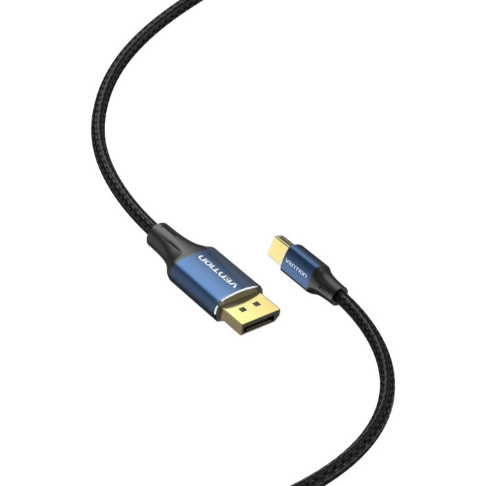 Кабель VENTION 8K Mini DisplayPort Male to DisplayPort Male HD Cable Mini DisplayPort - DisplayPort 2м Black (HCFLH)