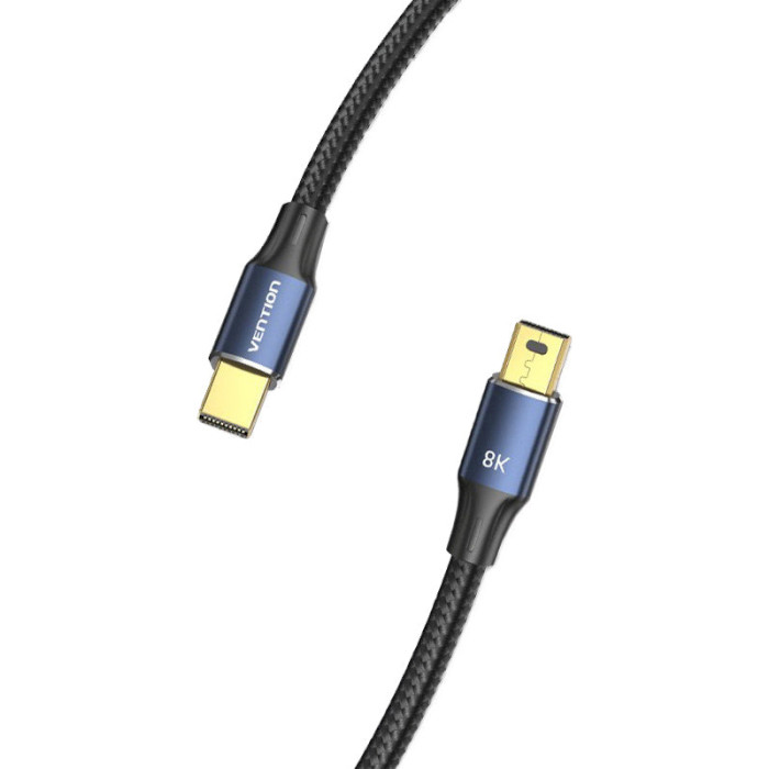 Кабель VENTION 8K Mini DisplayPort Male to Male HD Cable Mini DisplayPort 1.5м Black (HCGLG)