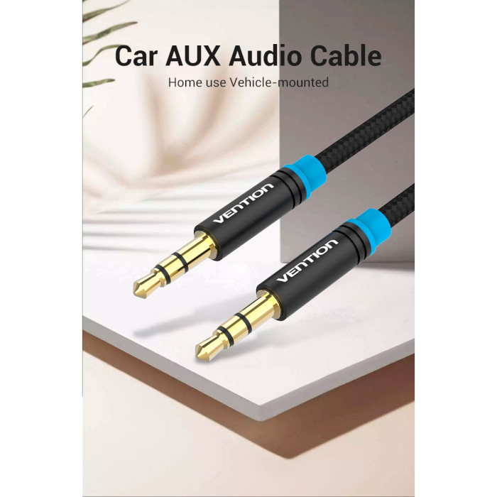 Кабель VENTION 3.5mm Male to Male Aux Audio Cable mini-jack 3.5mm 3м Black (P350AC300-B-M)