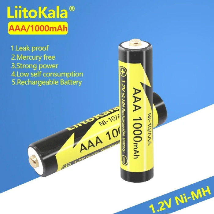 Акумулятор LIITOKALA NiMH AAA 1000mAh 5шт/уп (NI-10/AAA-5PCS)